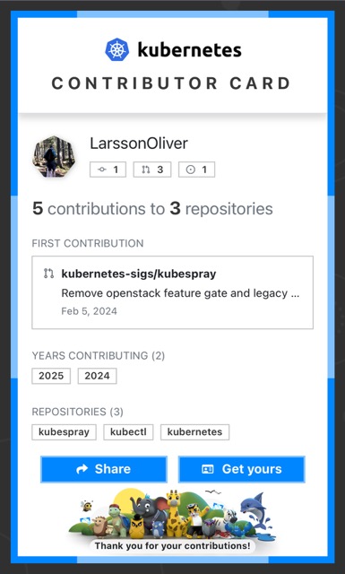 My contributor card